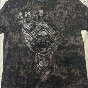 American Fighter Black and Gray Short Sleeve Tee